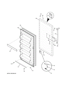 Door parts for Ge Refrigerator FUF17DHCRWW from AppliancePartsPros.com