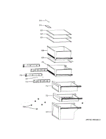 Shelves & Drawers parts for Ge Refrigerator GBE17HYRCFS from AppliancePartsPros.com