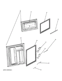 Doors parts for Ge Refrigerator GDE03GMKBED from AppliancePartsPros.com