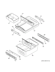 Freezer Shelves parts for Ge Refrigerator GDE21EYKJRFS from AppliancePartsPros.com