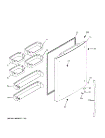 Fresh Food Door parts for Ge Refrigerator GDE25EYKBRFS from AppliancePartsPros.com