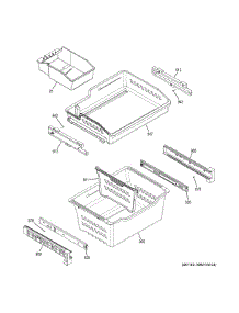 Freezer Shelves parts for Ge Refrigerator GDE25EYKJRFS from AppliancePartsPros.com