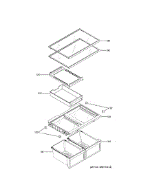 Fresh Food Shelves parts for Ge Refrigerator GDE25EYKJRFS from AppliancePartsPros.com