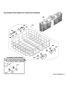 Lower Rack Assembly parts for Ge Dishwasher GDF450PGR5BB from AppliancePartsPros.com