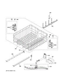 Upper Rack Assembly parts for Ge Dishwasher GDF650SMV1ES from AppliancePartsPros.com