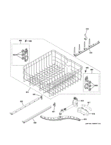 Upper Rack Assembly parts for Ge Dishwasher GDF650SYV0FS from AppliancePartsPros.com