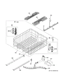 Upper Rack Assembly parts for Ge Dishwasher GDP615HYN0FS from AppliancePartsPros.com