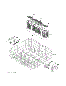 Lower Rack Assembly parts for Ge Dishwasher GDP615HYN0FS from AppliancePartsPros.com