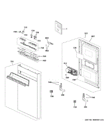 Escutcheon Door Assembly parts for Ge Dishwasher GDT225SGL2WW from AppliancePartsPros.com