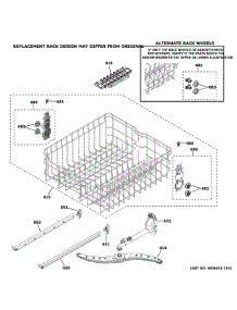 Upper Rack Assembly parts for Ge Dishwasher GDT535PSR3SS from AppliancePartsPros.com