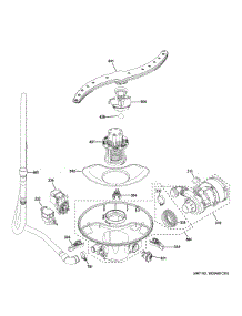 Motor Sump Filter Assembly parts for Ge Dishwasher GDT535PSR6SS from AppliancePartsPros.com