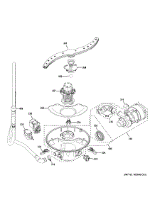 Motor Sump Filter Assembly parts for Ge Dishwasher GDT550PMR6ES from AppliancePartsPros.com