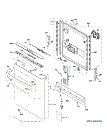 Escutcheon Door Assembly parts for Ge Dishwasher GDT595HYY0FS from AppliancePartsPros.com