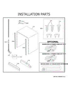 Installation Parts parts for Ge Dishwasher GDT605PFM6DS from AppliancePartsPros.com