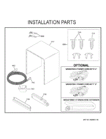 Installation Parts parts for Ge Dishwasher GDT630PGR0BB from AppliancePartsPros.com