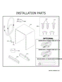 Installation Parts parts for Ge Dishwasher GDT630PMR6ES from AppliancePartsPros.com