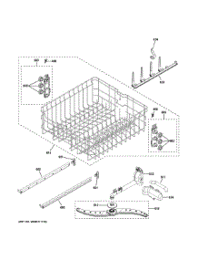 Upper Rack Assembly parts for Ge Dishwasher GDT650SMV3ES from AppliancePartsPros.com