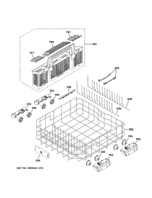 Lower Rack Assembly parts for Ge Dishwasher GDT665SFN4DS from AppliancePartsPros.com
