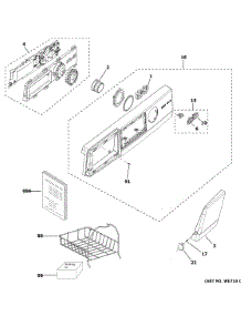 Controls Backsplash parts for Ge Dryer GFD14ESSN3WW from AppliancePartsPros.com