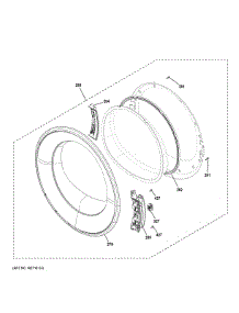Door parts for Ge Dryer GFD35ESPY0DS from AppliancePartsPros.com
