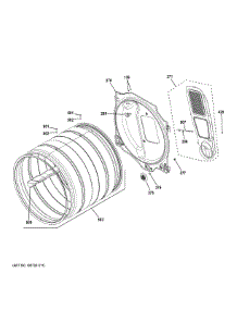 Drum parts for Ge Dryer GFD55ESPR2RS from AppliancePartsPros.com