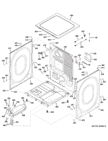 Cabinet Top Panel parts for Ge Dryer GFDS255EF0RR from AppliancePartsPros.com
