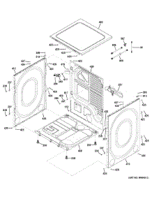 Cabinet Top Panel parts for Ge Dryer GFDS255GF0RR from AppliancePartsPros.com