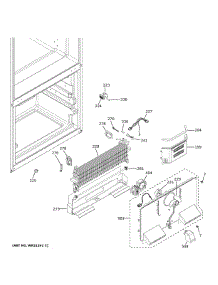 Freezer Section parts for Ge Refrigerator GFE24JGKJFWW from AppliancePartsPros.com