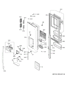 Dispenser Door parts for Ge Refrigerator GFE24JMKTFES from AppliancePartsPros.com