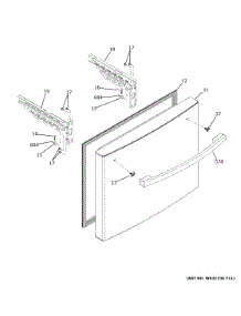 Freezer Door parts for Ge Refrigerator GFE24JMKXFES from AppliancePartsPros.com