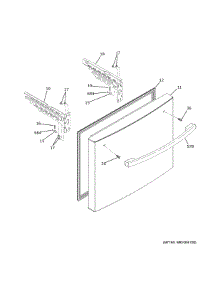 Freezer Door parts for Ge Refrigerator GFE24JYKHFFS from AppliancePartsPros.com