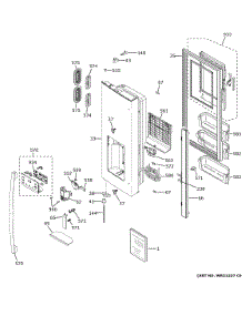 Dispenser Door parts for Ge Refrigerator GFE26JEMKFDS from AppliancePartsPros.com