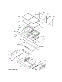 Fresh Food Shelves parts for Ge Refrigerator GFE28GGKJWW from AppliancePartsPros.com