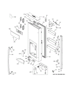 Dispenser Door parts for Ge Refrigerator GFE28GGKJWW from AppliancePartsPros.com