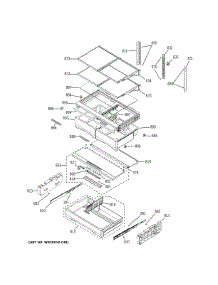 Fresh Food Shelves parts for Ge Refrigerator GFE28HMKLES from AppliancePartsPros.com