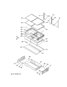Fresh Food Shelves parts for Ge Refrigerator GFS26GMNBES from AppliancePartsPros.com