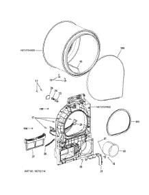 Drum parts for Ge Dryer GFT14ESSM1WW from AppliancePartsPros.com