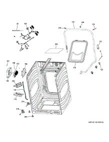 Cabinet 2 parts for Ge Washer GFW350SPY0DS from AppliancePartsPros.com