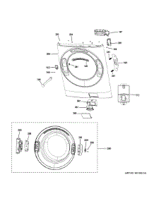 Front Panel & Door parts for Ge Washer GFW510SCN5WW from AppliancePartsPros.com