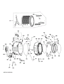 Tub & Motor parts for Ge Washer GFW510SCN5WW from AppliancePartsPros.com