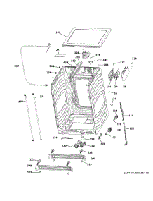 Cabinet (1) parts for Ge Washer GFW510SCN5WW from AppliancePartsPros.com