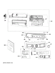 Controls Dispenser parts for Ge Washer GFW550SPR5RS from AppliancePartsPros.com