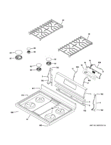 Control Panel Cooktop parts for Ge Range GGF400PV1BB from AppliancePartsPros.com
