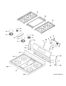 Control Panel Cooktop parts for Ge Range GGF600AV1SS from AppliancePartsPros.com