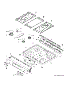 Control Panel Cooktop parts for Ge Range GGS500PV2SS from AppliancePartsPros.com