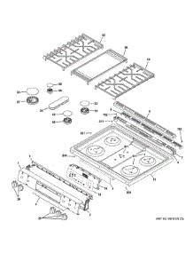 Control Panel Cooktop parts for Ge Range GGS500SV1SS from AppliancePartsPros.com