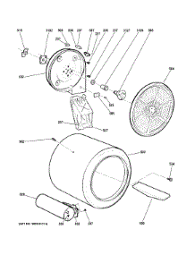 Drum parts for Ge Range GHDP490GF2WW from AppliancePartsPros.com