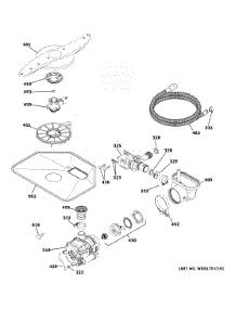 Motor Pump Mechanism parts for Ge Dishwasher GLD4968T05SS from AppliancePartsPros.com