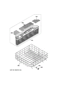 Lower Rack Assembly parts for Ge Dishwasher GLD4968T05SS from AppliancePartsPros.com