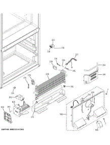 Freezer Section parts for Ge Refrigerator GNE25JMKKFES from AppliancePartsPros.com